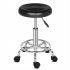  US Direct  Bar Stool With 5 Casters 360 Degree Rotation Soft Comfortable Pu Leather Round Stool 150kg Load bearing Textured Black