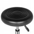 US Direct  Bar Stool With 5 Casters 360 Degree Rotation Soft Comfortable Pu Leather Round Stool 150kg Load bearing Textured Black