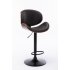  US Direct  Bar Stools Walnut Bentwood Adjustable Height Leather Modern Barstools with Back Leather Seat Extremely Comfy Bar Stool 1 Piece  Black 