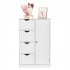  US Direct  Bathroom Cabinet With 4 Drawers 1 Door Waterproof Space saving Long Service Life Storage Cabinet White