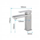 [US Direct] Bathroom Faucet Modern Single Hole Bathroom Sink Faucet Single Handle Washstand Faucet silver