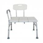 [US Direct] Bathroom Safety Shower Chair With Back 1.35mm 10-level Height Adjustable Anti-slip Anti-rust Bath Chair White