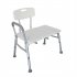  US Direct  Bathroom Safety Shower Chair With Back 1 35mm 10 level Height Adjustable Anti slip Anti rust Bath Chair White