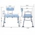  US Direct  Bathroom Safety Shower Chair With Back 1 35mm 10 level Height Adjustable Anti slip Anti rust Bath Chair blue