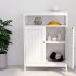  US Direct  Bathroom standing storage with double shutter doors cabinet White