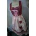  US Direct  Beer Service Ladies Red Wave Point Love Apron Three piece red m