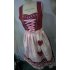  US Direct  Beer Service Ladies Red Wave Point Love Apron Three piece red 2XL
