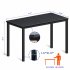  US Direct  Black 47inch Computer Desk  MDF And Metal Multi function Table For Dining and Living Room Modern Minimalistic Style  Solid Sturdy Table
