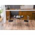  US Direct  Breakfast Table Ergonomic Design Space saving Dining Table For Balcony Garden Courtyard  1 Table 2 Chairs   80x53x76cm  black