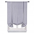 US Buffalo Check Plaid Tie Up Curtain Shade 100% Polyester Fabric Fit Window Curtain Treatments