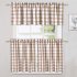  US Direct  CAROMIO 2PCS Buffalo Check Rod Pocket Window Curtain Home Decor Window Treatments Small Window Curtains Set