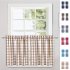  US Direct  CAROMIO 2PCS Buffalo Check Rod Pocket Window Curtain Home Decor Window Treatments Small Window Curtains Set