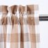 US Direct  CAROMIO 2PCS Buffalo Check Rod Pocket Window Curtain Home Decor Window Treatments Small Window Curtains Set