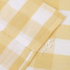  US Direct  CAROMIO 2PCS Check Rod Pocket Window Curtain Home Decor Window Treatments Small Window Curtains Set bright yellow 26  45  2