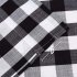  US Direct  CAROMIO 2PCS Check Rod Pocket Window Curtain Home Decor Window Treatments Small Window Curtains Set black 26  36  2