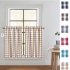  US Direct  CAROMIO 2PCS Buffalo Check Rod Pocket Window Curtain Home Decor Window Treatments Small Window Curtains Set