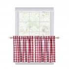 US CAROMIO 2PCS Buffalo Check Rod Pocket Window Curtain Home Decor Window Treatments Small Window Curtains Set