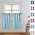  US Direct  CAROMIO 2PCS Buffalo Check Rod Pocket Window Curtain Home Decor Window Treatments Small Window Curtains Set