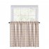  US Direct  CAROMIO 2PCS Buffalo Check Rod Pocket Window Curtain Home Decor Window Treatments Small Window Curtains Set