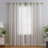  US Direct  CAROMIO 52 W Sheer Curtains for Living Room Bedroom   Beige