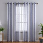 US CAROMIO 52 inch W Sheer Curtains for Living Room Bedroom Navy Blue 52 inch W x63 inch L
