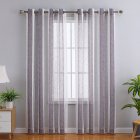 US CAROMIO 52 inch W Sheer Curtains for Living Room Bedroom Purple 52 inch W x84 inch L