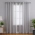  US Direct  CAROMIO 52 W Sheer Curtains for Living Room Bedroom   Dark Grey