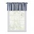  US Direct  CAROMIO Buffalo Check Rod Pocket Window Valance Home Decor Window Treatments Navy Blue 52  15 