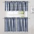  US Direct  CAROMIO Buffalo Check Rod Pocket Window Valance Home Decor Window Treatments Navy Blue 52  15 