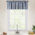  US Direct  CAROMIO Buffalo Check Rod Pocket Window Valance Home Decor Window Treatments Navy Blue 52  15 