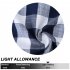  US Direct  CAROMIO Buffalo Check Rod Pocket Window Valance Home Decor Window Treatments Navy Blue 52  15 