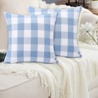US CAROMIO Cotton Pillowcase Breathable Plaid Pattern Pillow  Cover