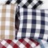  US Direct  CAROMIO Cotton Pillowcase Breathable Plaid Pattern Pillow  Cover with Smooth Zipper for Living room Bedroom