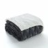  US Direct  CAROMIO Sherpa Fleece Soft Plush Jacquard Fluffy Throw Blanket   Grey