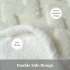  US Direct  CAROMIO Sherpa Fleece Soft Plush Jacquard Fluffy Throw Blanket   Creamy White