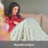  US Direct  CAROMIO Sherpa Fleece Soft Plush Jacquard Fluffy Throw Blanket   Creamy White