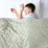  US Direct  CAROMIO Sherpa Fleece Soft Plush Jacquard Fluffy Throw Blanket   Creamy White