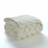  US Direct  CAROMIO Sherpa Fleece Soft Plush Jacquard Fluffy Throw Blanket   Creamy White