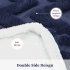  US Direct  CAROMIO Sherpa Fleece Soft Plush Jacquard Fluffy Throw Blanket   Navy Blue