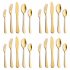  US Direct  CIBEAT 20 Piece S592 Stainless Steel Kitchen Flatware Set   Gold