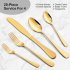  US Direct  CIBEAT 20 Piece S592 Stainless Steel Kitchen Flatware Set   Gold