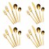  US Direct  CIBEAT 20 Piece Stainless Steel Kitchen Flatware Set   Gold