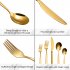  US Direct  CIBEAT 20 Piece Stainless Steel Kitchen Flatware Set   Gold