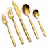 US Direct  CIBEAT 20 Piece Stainless Steel Kitchen Flatware Set   Gold