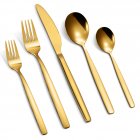  US Direct  CIBEAT 20 Piece Stainless Steel Kitchen Flatware Set   Gold