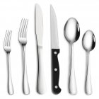  US Direct  CIBEAT 36 Piece S592 Stainless Steel Silverware Set with Steak Knives