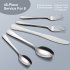  US Direct  CIBEAT 40 Piece S592 Stainless Steel Kitchen Flatware Set   Silver