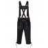  US Direct  CLEARLOVE Men s Stylish Embroidery Strap Pants Vintage Faux Fleece Party Dress Pants for Oktoberfest Black S