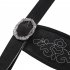  US Direct  CLEARLOVE Men s Stylish Embroidery Strap Pants Vintage Faux Fleece Party Dress Pants for Oktoberfest Black S