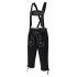  US Direct  CLEARLOVE Men s Stylish Embroidery Strap Pants Vintage Faux Fleece Party Dress Pants for Oktoberfest Black S